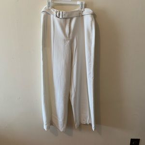 The Wide Leg Crop White Pants